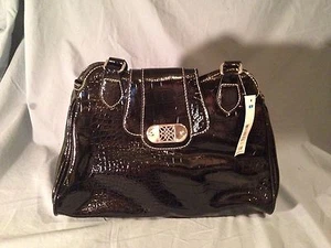George Handtasche Crocodile Collection schwarz - Bild 1 von 2