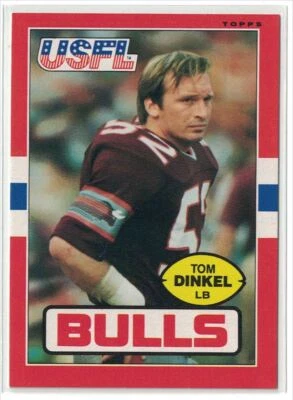 1985 Topps USFL Tom Dinkel Jacksonville Bulls #50 - Image 1 of 2