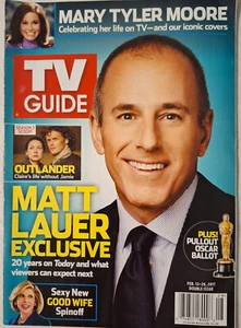 TV Guide (Feb 2017) Matt Lauer/Mary Tyler Moore/Shaun Cassidy/Daniel Levy; VG+ - Picture 1 of 3