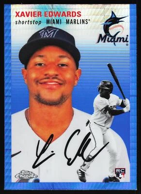 2023 Topps Chrome Platinum Xavier Edwards #149 Blue Prism Refractor RC - Image 1 of 2