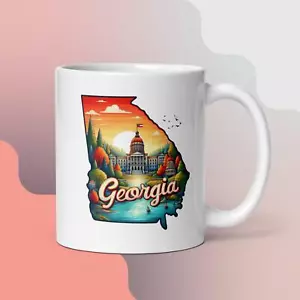 GEORGIA Coffee Mug 11oz. Cup ( Double Sided ) State - Picture 1 of 1