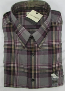 NWT St John's Bay Mens Shirt XXL Long Sleeve Plaid Gray Multicolor Button Down - Picture 1 of 5