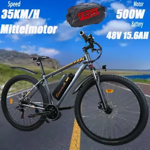 Trekking E-Bike 29 Zoll 500W 15.6AH 7 Gänge Elektrofahrrad Mittelmotor Pedelec - Bild 1 von 13