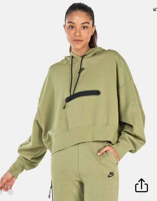 Nike Women's Sportswear Tech Fleece Over-Oversized Pullover Hoodie L DR4973-334