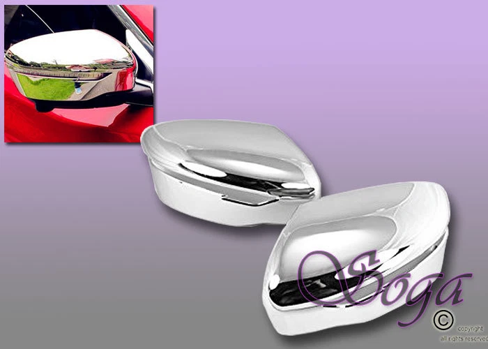 PARA NISSAN ROGUE 2014-2017 ¡CUBIERTAS DE ESPEJO RETROVISOR LATERAL CROMADAS CON PAR DE CORTE DE SEÑAL! Foto 1 de 1