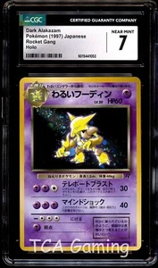 CGC 7 CASI COMO NUEVO Dark Alakazam 065 Team Rocket HOLO RARO Tarjeta Pokémon Japonesa 53 - Imagen 1 de 3