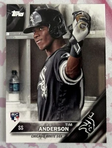 Camiseta deportiva 2016 Topps Update Tim Anderson SP RC negra #US287 variación - Imagen 1 de 2
