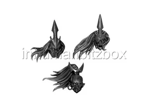 ENCO17 TETE x3 CORSAIRE ELFE NOIR WARHAMMER BITZ BLACK ARK CORSAIR DARK ELF - Bild 1 von 1