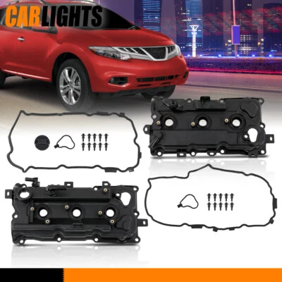 Valve Cover w/ Gaskets & Bolts & Oil Cap Set fits 09-14 NISSAN Murano Quest 3.5L Foto 1 de 4