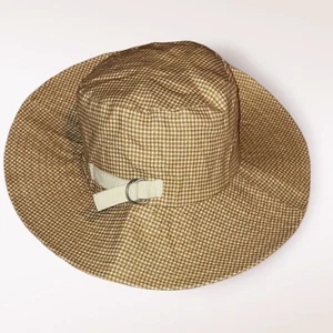 Madewell Packable Hat in Tiny Check Egyptian Gold - Sun Hat - Picture 1 of 5