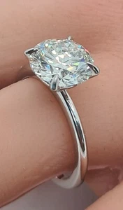 4.00 Ct E VS2 Round Solitaire 14k Lab Grown Diamond Ring IGI Certified - Picture 1 of 8