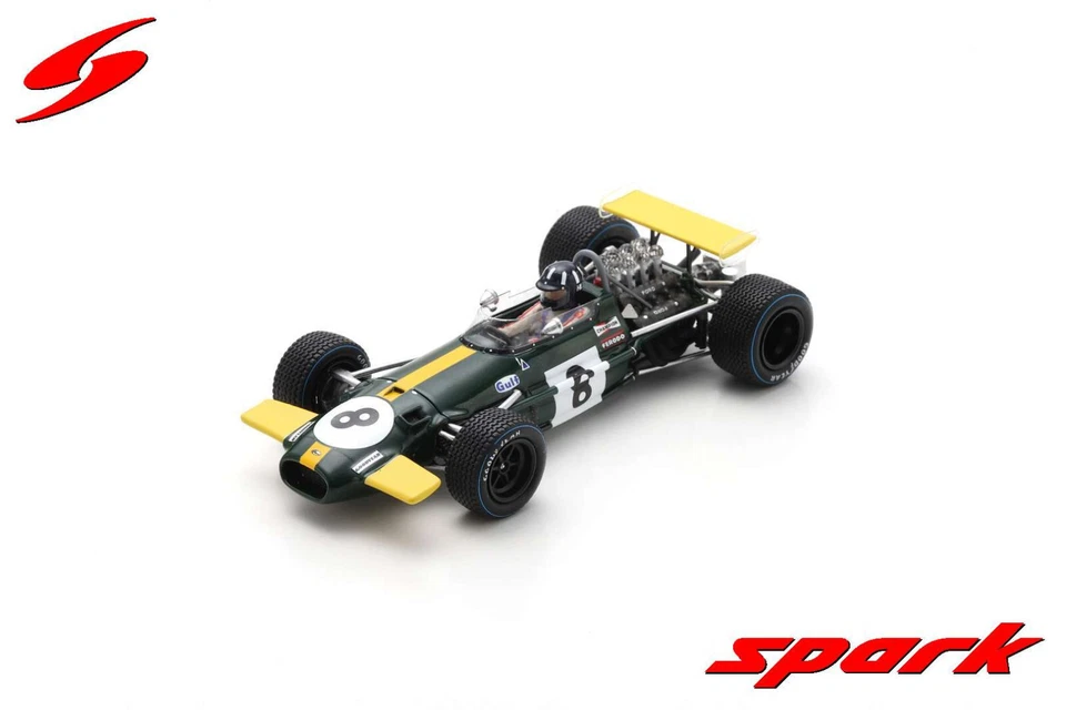 Spark 1/43 Brabham BT26A #8 Practice British GP 1969 Graham Hill S8319 - Immagine 1 di 1