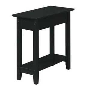 Convenience Concepts End Table 24" H X 11" W, Standard Rectangular MDF In Black - Picture 1 of 8