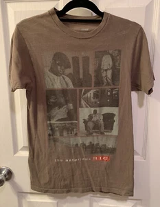 Notorious BIG Biggie Smalls Khaki T Shirt Short Sleeve Small - Picture 1 of 3