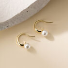 Fashion 925 Sterling Silver Hook Earring Women Pearl Jewelry Gift