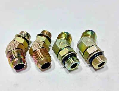 (4) C5365x12x10 WEATHERHEAD Steel 3/4" Tube x 5/8" Port 45 DEG Elbow Male STRT - Image 1 of 4