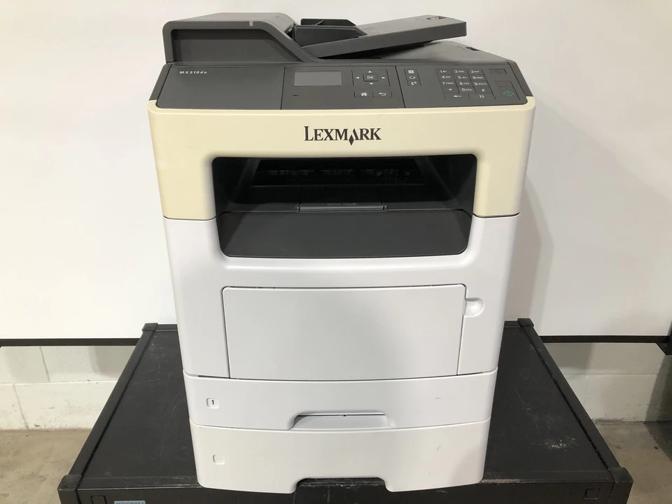 Impresora láser monocromática Lexmark MX310dn escáner copiadora 8k Pg Ct tóner bajo Foto 1 de 4
