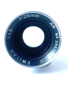 Kern Paillard Switar C Mount 25mm f1.5 AR C for Bolex 16mm no.288393 - Picture 1 of 10