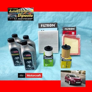 KIT TAGLIANDO FORD ECOSPORT FIESTA VI 6 1.5 TDCI 4L OLIO FORD 5W30 + 4 FILTRI - Foto 1 di 2