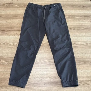 Hurley Jogger Mens Xl Black Tech Twill Tapered Fit Elastic Waist Stretch Nylon - Imagen 1 de 10