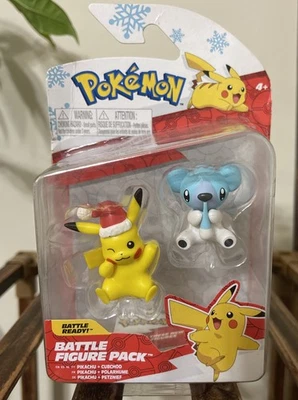 Pokemon Holiday Winking Pikachu & Cubchoo Battle Figure Pack Nuevas 2" Figuras Nuevo en Caja Foto 1 de 4