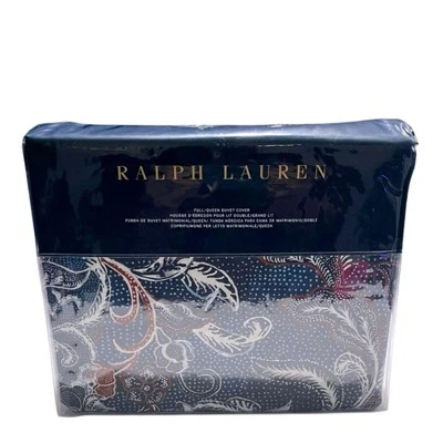 NUEVA Funda Nórdica Ralph Lauren Azul y Blanco Paisley Ropa de Cama de Lujo $375 Foto 1 de 4