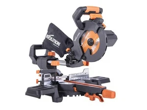 Evolution - R185SMS+ 185mm Gergaji Mitre Gelongsor Pelbagai Bahan 1200W 240V - Picture 1 of 9