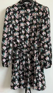 Ladies dress 14 polyester long sleeves belted - Picture 1 of 4