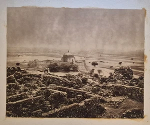 FOTO RARA, AÑOS 1870 BOURNE & SHEPHERD TUGHLAKABAD DELHI - Imagen 1 de 1