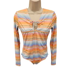 NWT Billabong Blissed Out Long Sleeve One-Piece Swimsuit bodysuit 14 upf protect - Picture 1 of 10