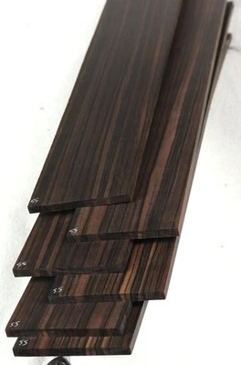 Wide Macassar ebony guitar fingerboard fretboard blank 3.1x19.75" MF55 - Image 1 of 2
