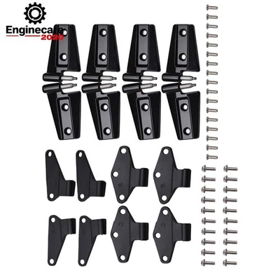 Kit de bisagra de puerta de aleación de aluminio de 16 piezas interior y exterior para Jeep Wrangler JK 07-18 Foto 1 de 4