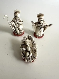 Vintage Christmas Nativity Figures, Plastic Mary, Joseph, Jesus - Picture 1 of 7