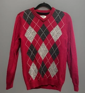 Urban Pipeline Boy’s Sweater Classic Argyle Pattern Red/Gray Size Lg - Picture 1 of 7