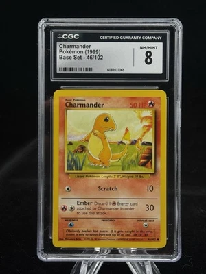 Charmander #46 Base Set 1999 Pokemon Game CGC 8 🔥 - Image 1 of 2