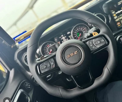 Perforated Leather Steering Wheel For Jeep Wrangler JL/JT 18-23 None Heated - Image 1 of 4