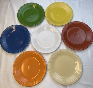 Fiesta Mixed Colors. 10.5 Inches Dinner Plates set of 7 - Picture 1 of 19