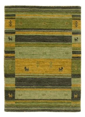 Morgenland Gabbeh Teppich - Softy - 90 x 60 cm - grün - Bild 1 von 4