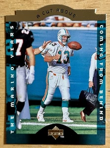 1995 Upper Deck Dan Marino un corte por encima # CA10 Miami Dolphins The Marino Years - Imagen 1 de 2