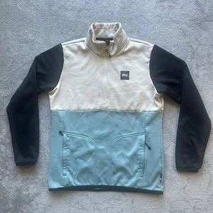 Picture Organic Clothing Fleece Pullover L Colorblock Blue Cream Black gorpcore - Picture 1 of 16