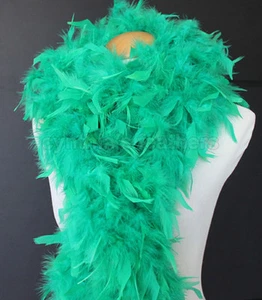 Disfraz de Halloween verde esmeralda 80 gramos Chandelle pluma boa baile fiesta - Imagen 1 de 1