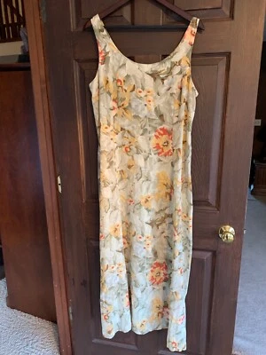 COLDWATER CREEK SILK FLORAL MAXI DRESS 16 - Image 1 of 4