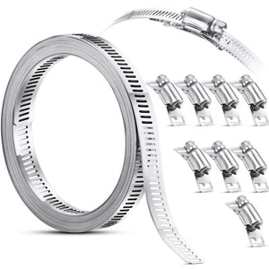 Hoses Clamps Clamps Worm Worm Clamps Stainless Steel Large Hose Clamp Worm Drive - Picture 1 of 7