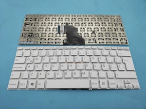 NEW For SONY VAIO SVF144B1EU SVF14325CLW Laptop Spanish Keyboard White - Picture 1 of 3