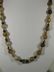 20" Agate Bead Necklace - Picture 1 of 2