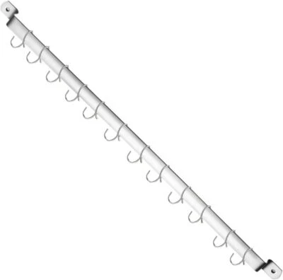 KYRATON Kitchen Rack Utensil Holder 14 Hooks Wall Mounted Organizer Hanging KnivesMug