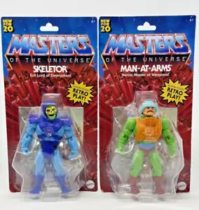Figuras retro Mattel Masters of the Universe 2020 MOTU SKELETOR & MAN-AT-ARMS - Imagen 1 de 17