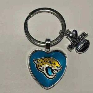 Jacksonville Jaguars NFL I Love Football Keychain NEW!! - Picture 1 of 1