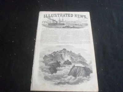 1853 NOVEMBER 5 ILLUSTRATED NEWS MAGAZINE - CRATER OF THE FUDSI JAMMA - B 5531W - Image 1 of 4