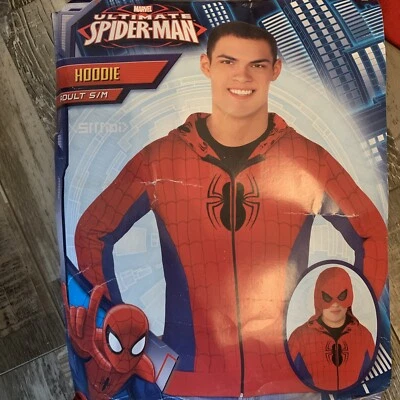Marvel Hombre Ultimate Spider-Man Sudadera con Capucha Halloween Disfraz Talla S/M Foto 1 de 4
